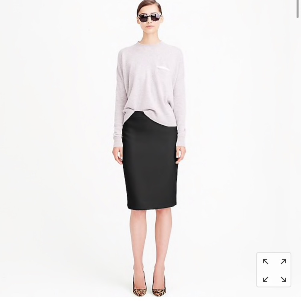 J. Crew Wool size 4 black pencil skirt